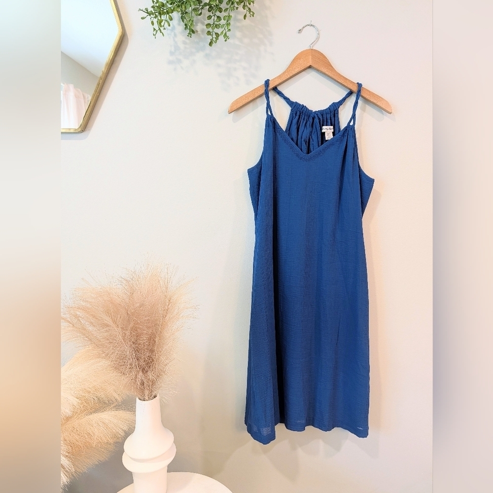 Tommy Bahama Royal Blue Tie Dress Sz Sm